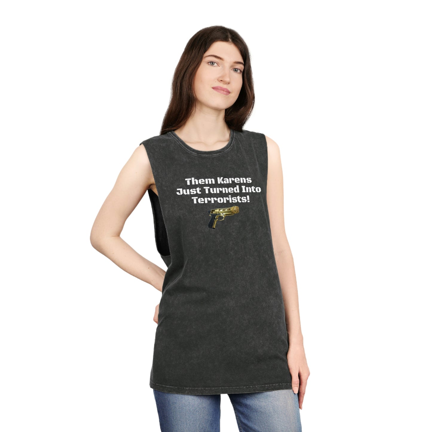 Karens Unisex Stonewash Tank Top