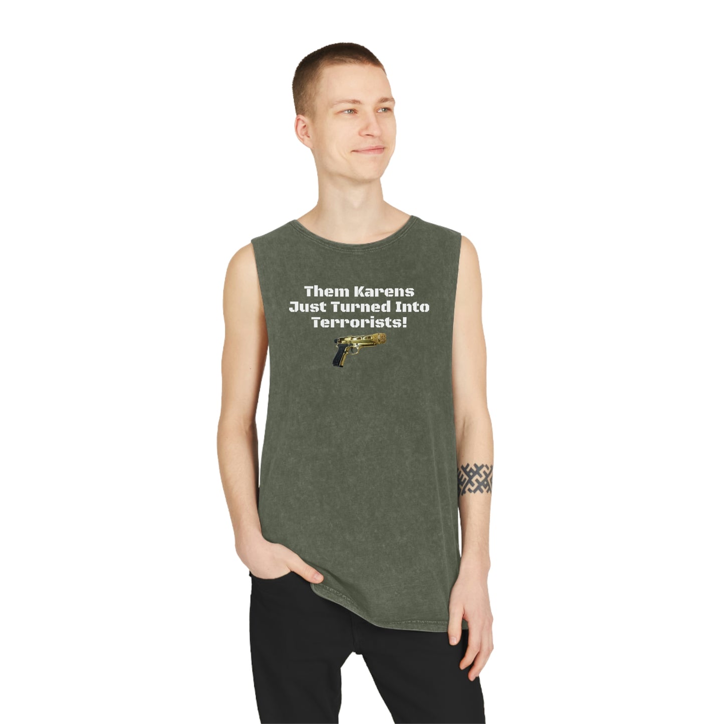 Karens Unisex Stonewash Tank Top