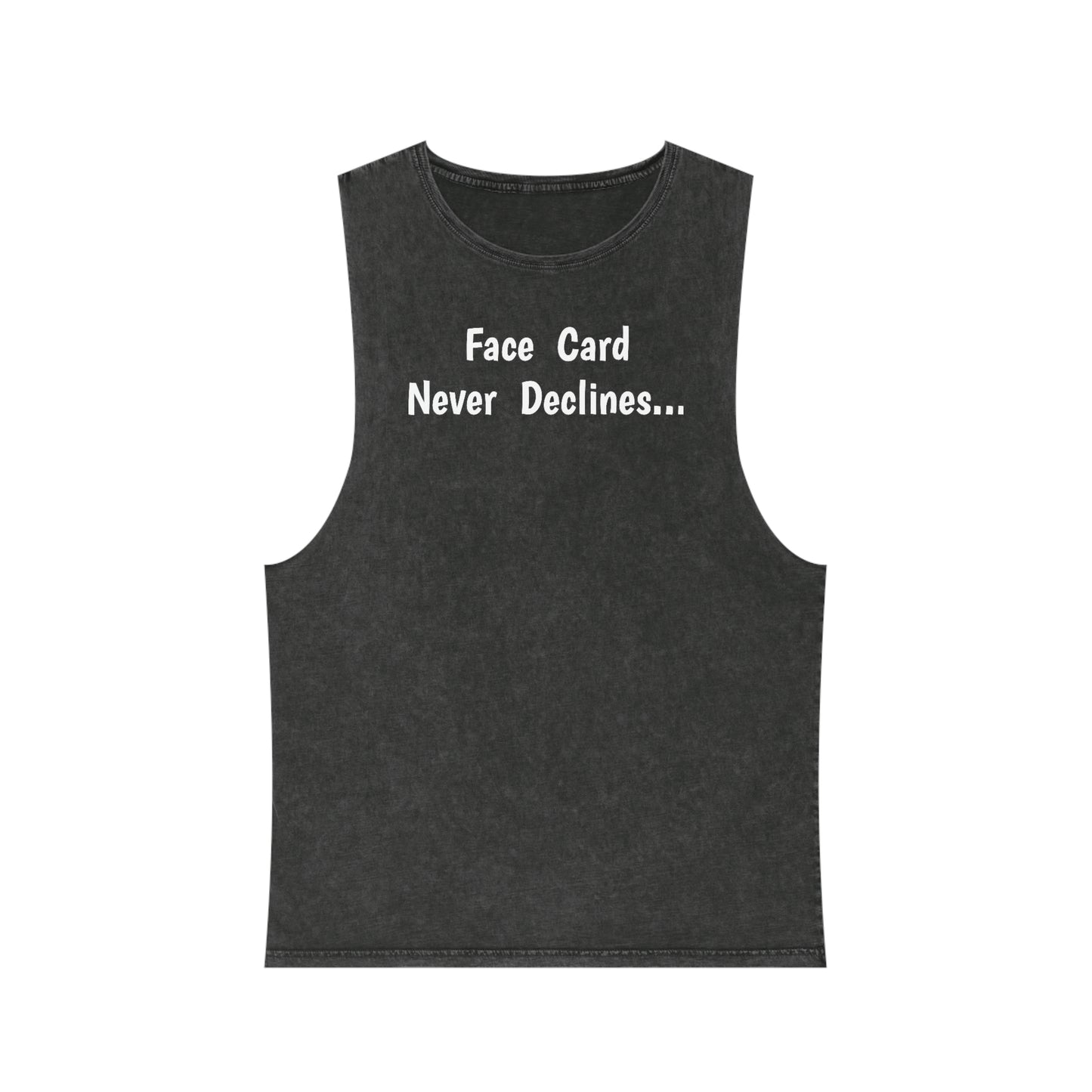 Face Card Unisex Stonewash Tank Top