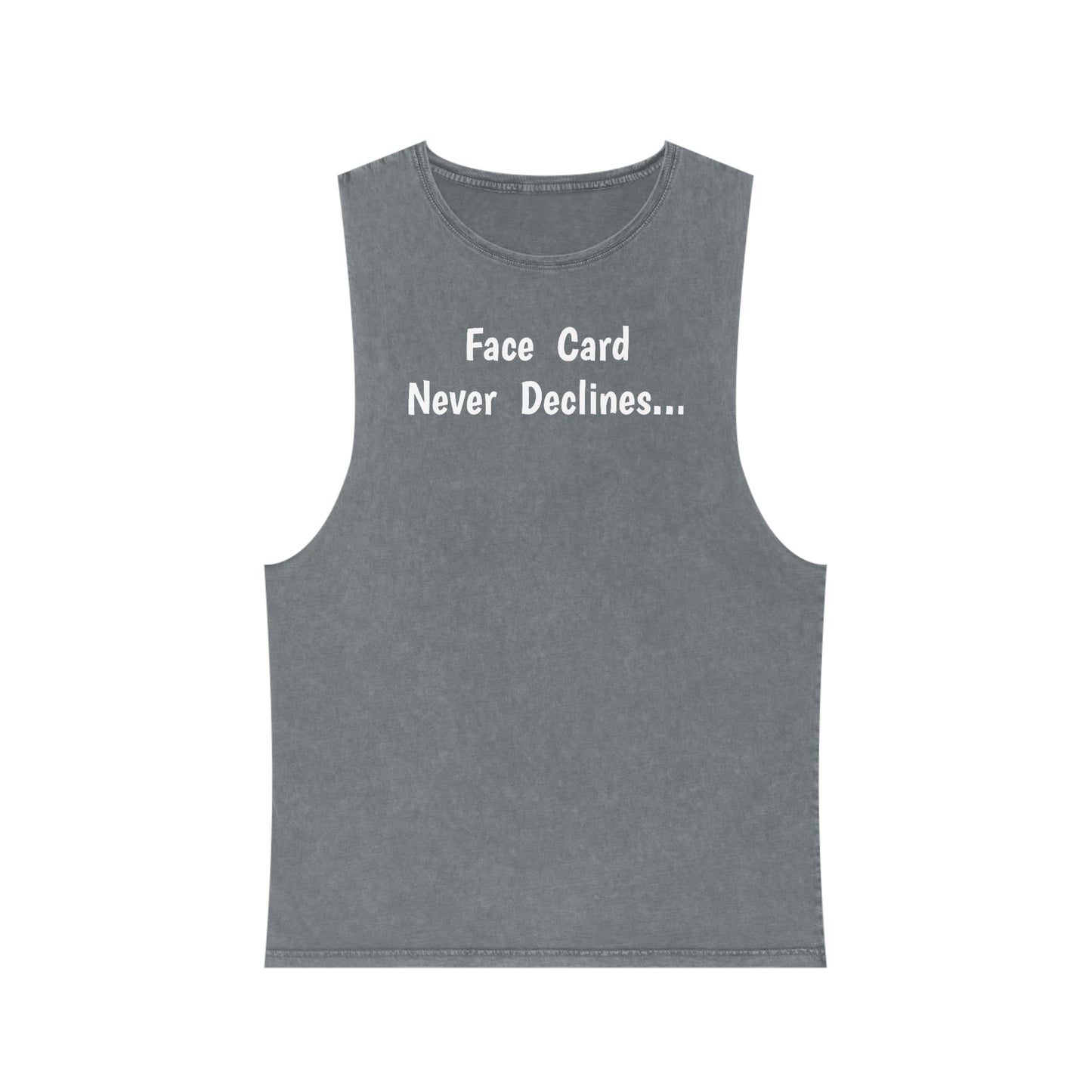 Face Card Unisex Stonewash Tank Top