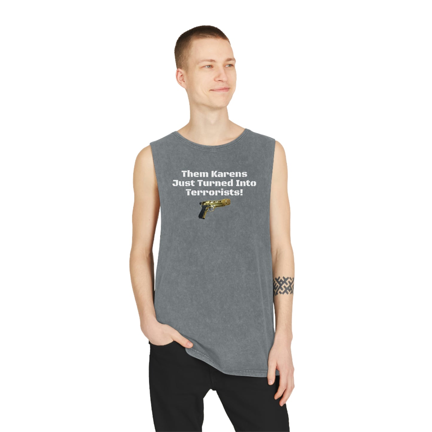 Karens Unisex Stonewash Tank Top