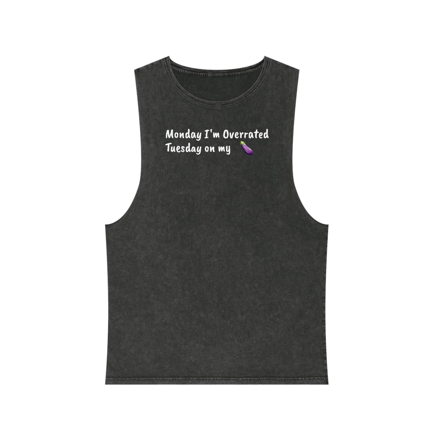Overrated Unisex Stonewash Tank Top