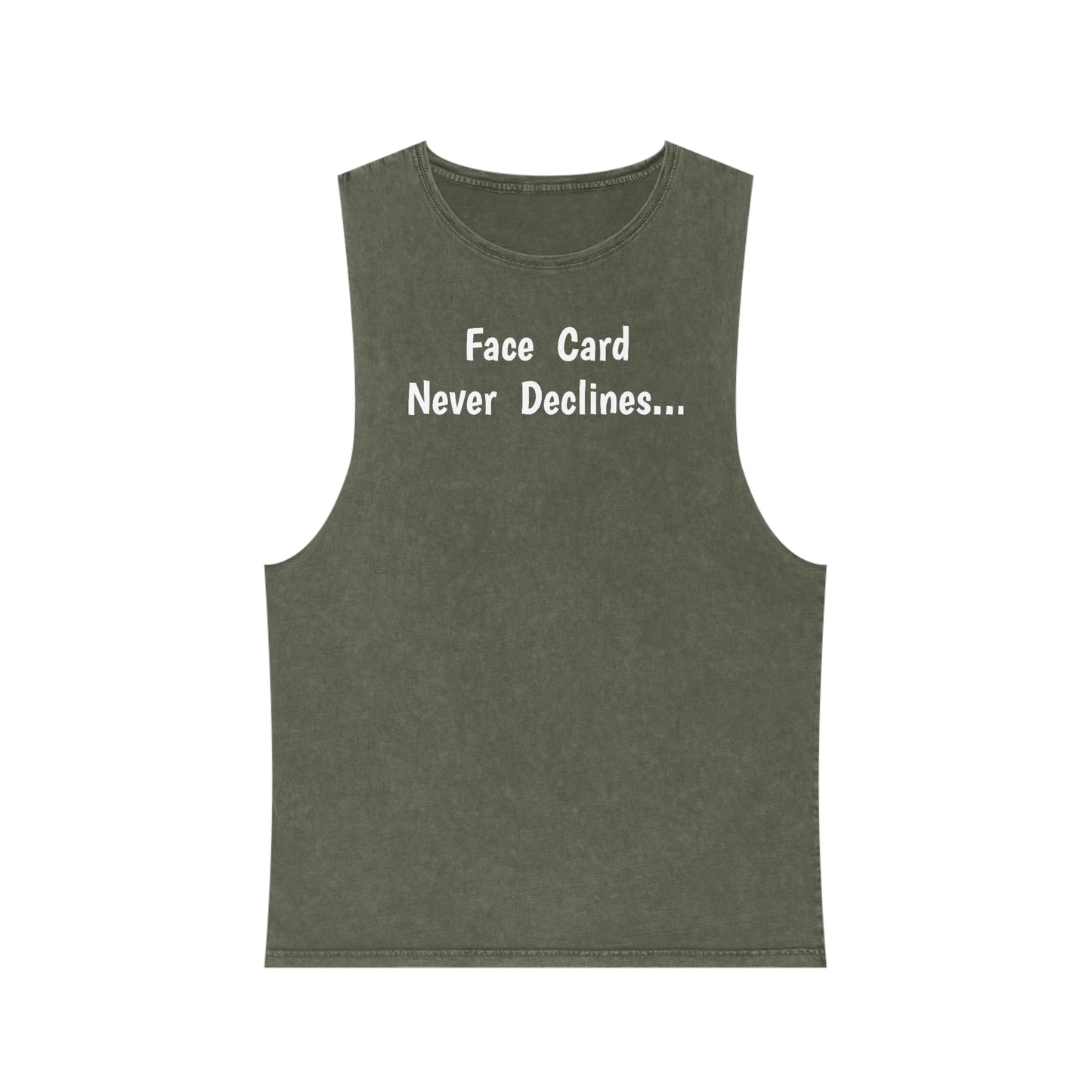 Face Card Unisex Stonewash Tank Top