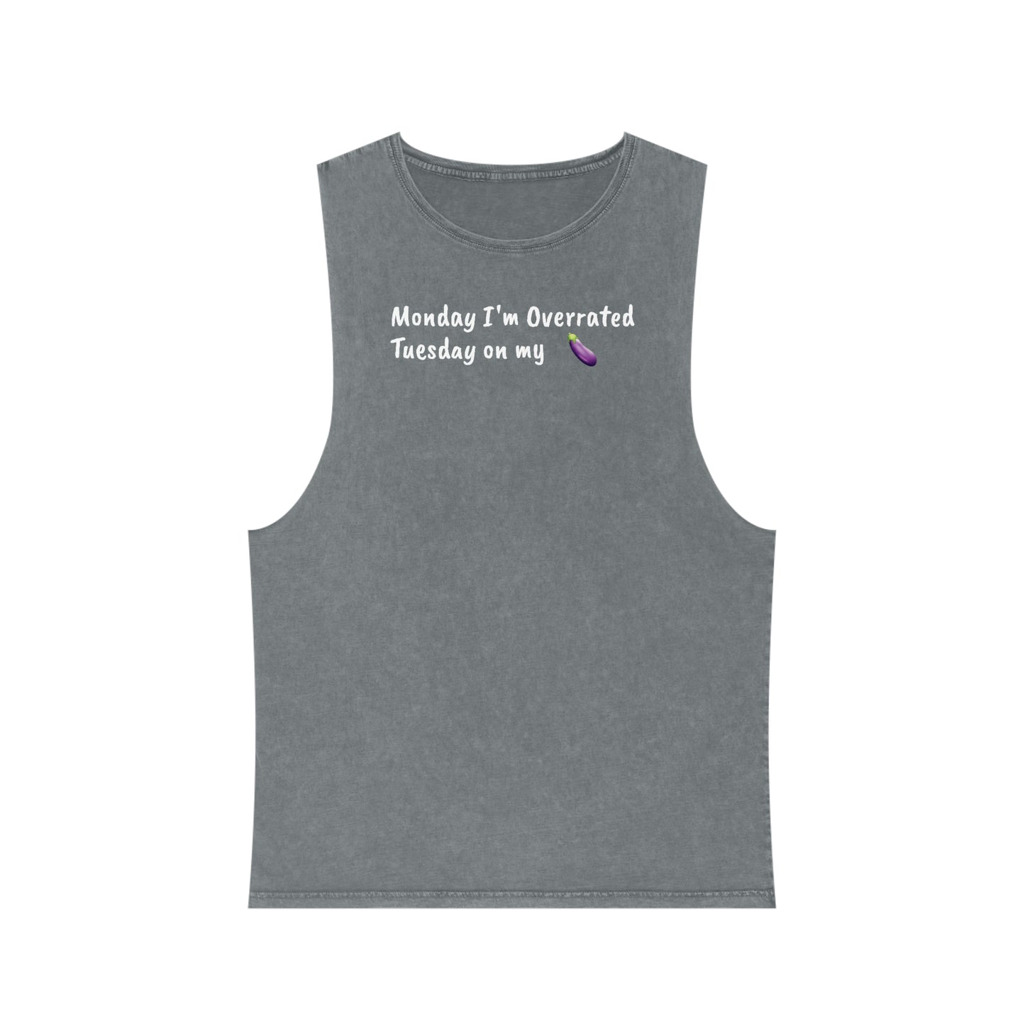 Overrated Unisex Stonewash Tank Top